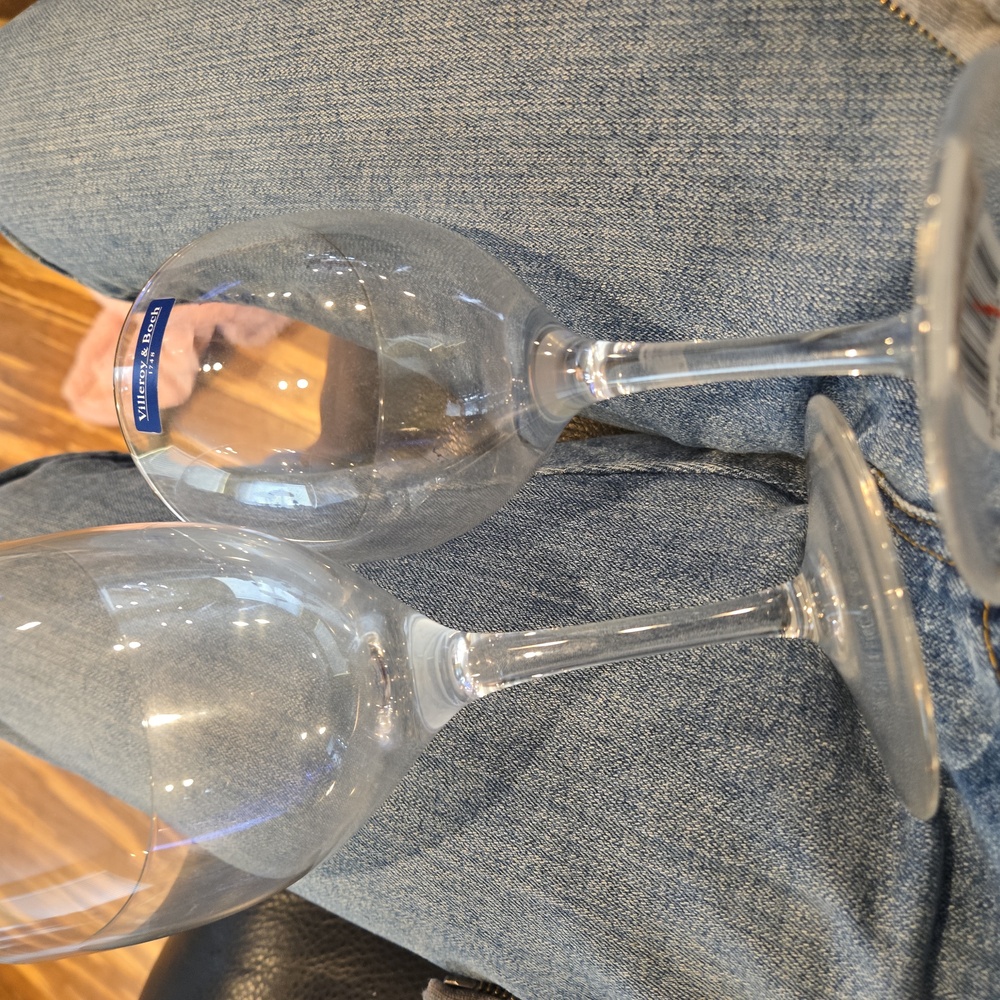 Villeroy & Boch Crystal Dune Glasses Goblets Set of 2 - Picture 4 of 9